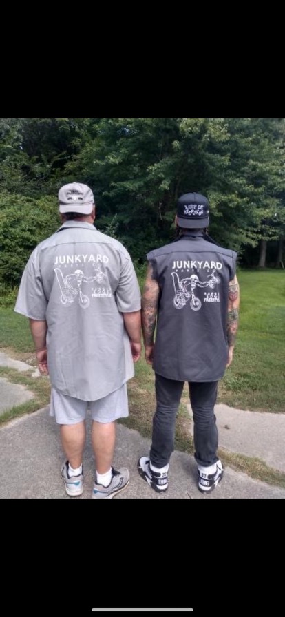 Stu and crew repping Junkyard shirts