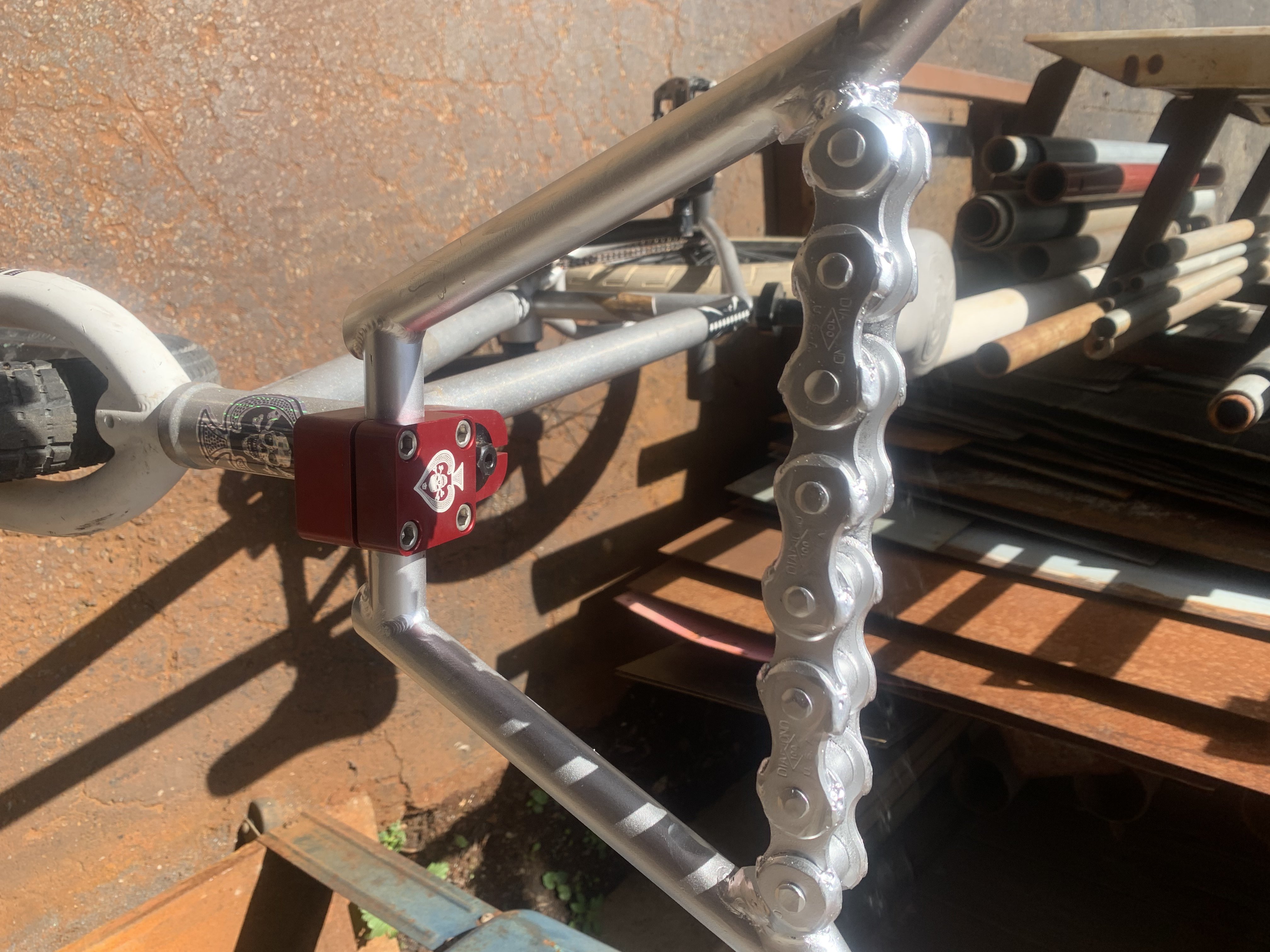 BMX frame and chain detail