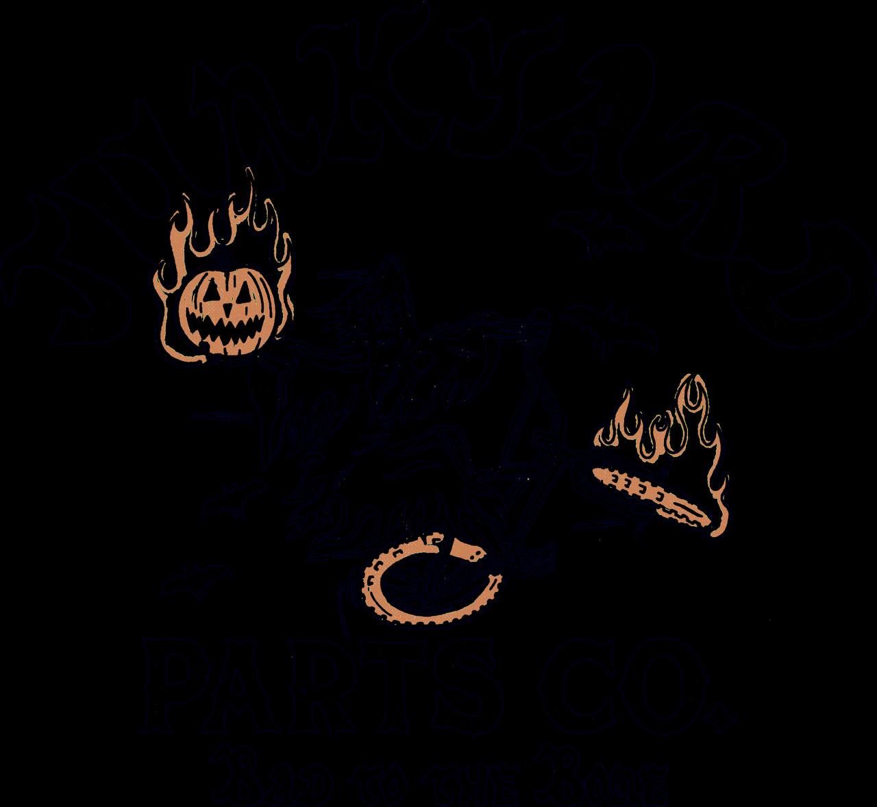 Junkyard flaming pumpkin chain