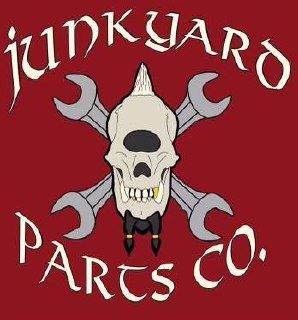 Skull and wrenches on red