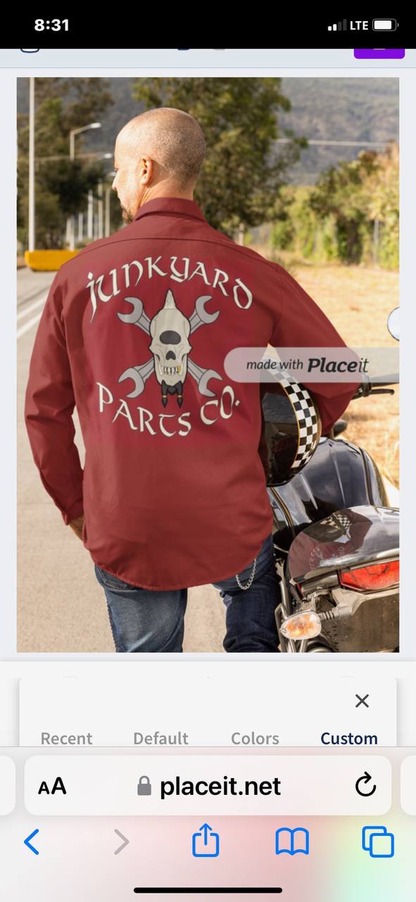 Skull wrenches work shirt