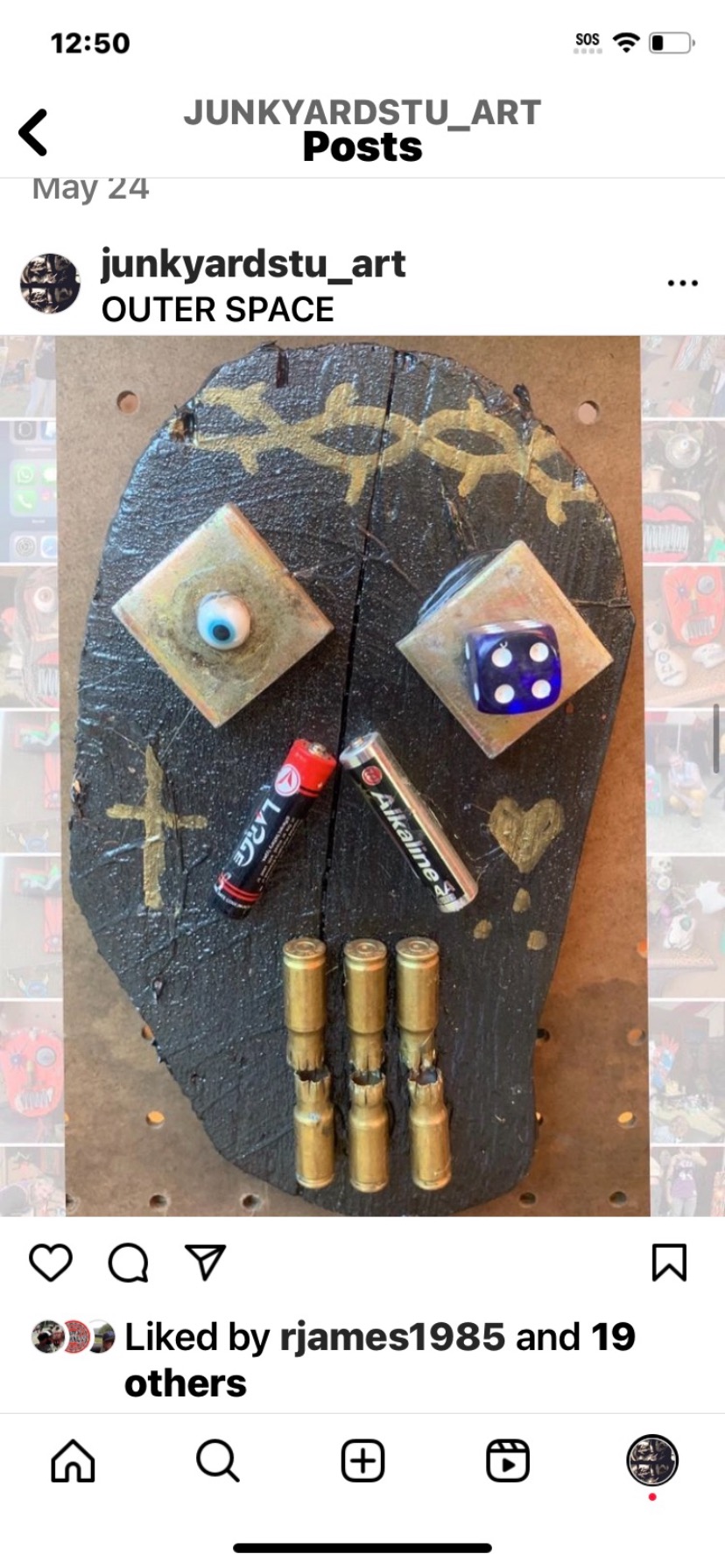 Assemblage skull — found object art