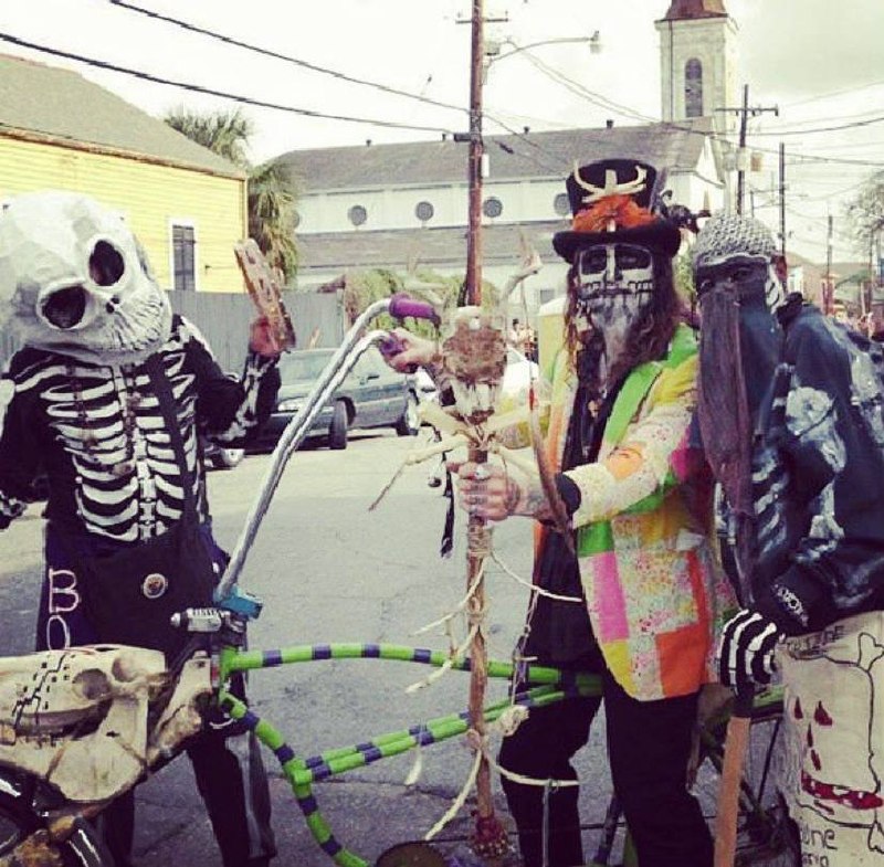 Skull bikes at parade