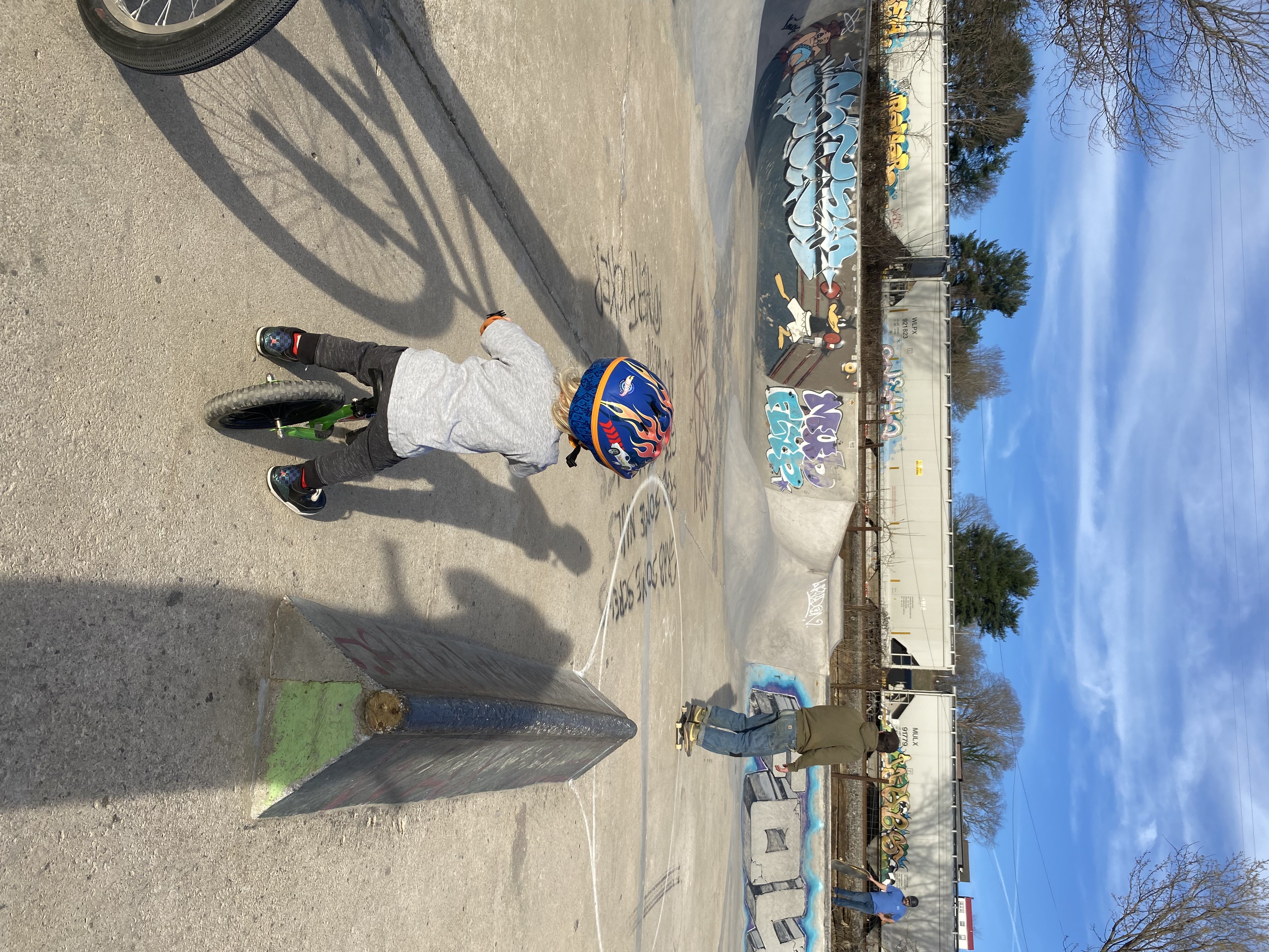 Young rider at the park